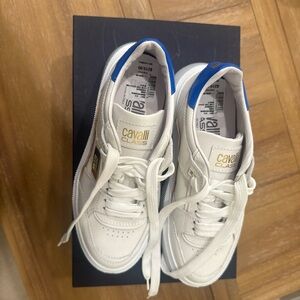 Cavalli Class Calf Pasha Sneakers in Cream